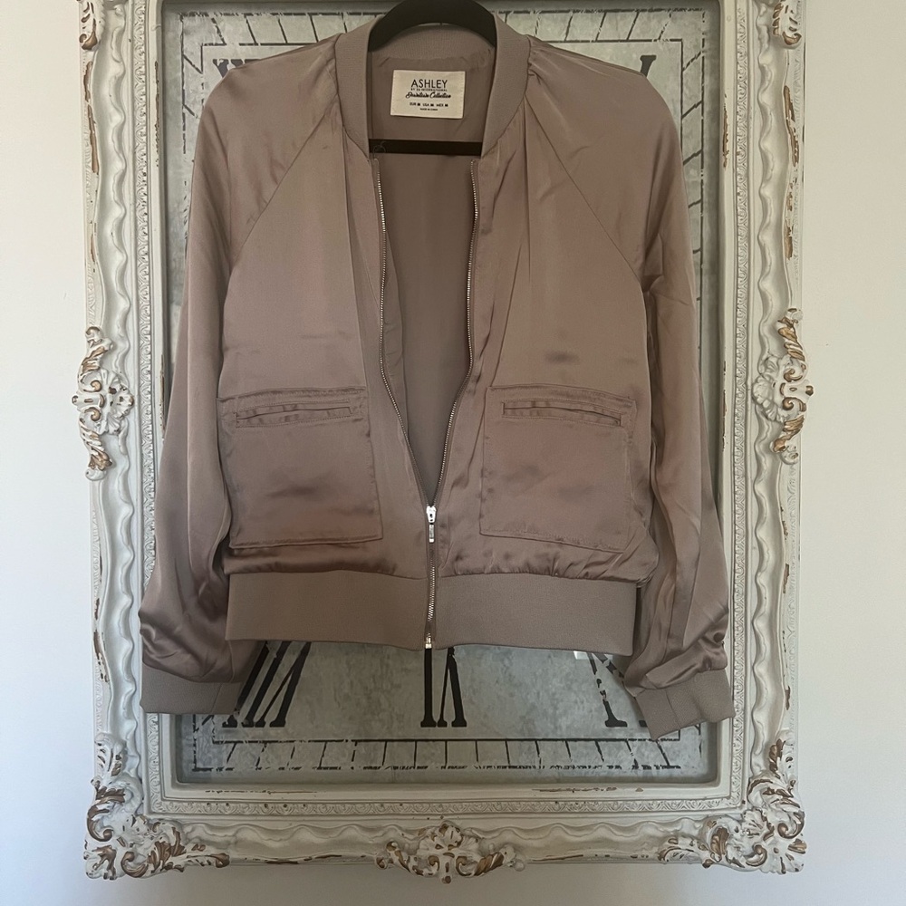 Ashley By 26 International Women's Brown Bomber Jacket